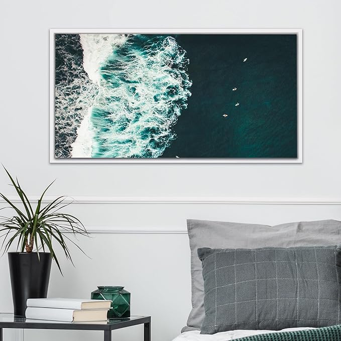 Pixy Canvas Floater Frame 16x18 for 1-1/2 (1.5) inch Deep Canvas Paintings/Canvas Prints/Wood Canvas Panels/Wall Art/Wall Decor/Home Decor/Artwork (White, 16 x 18 inch, Landscape)