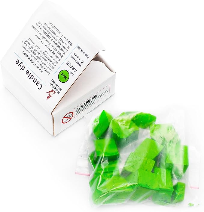 Green Candle Dye 2oz for Soy Candle Making – Candle Shop Premium Color Dye Blocks for Soy Wax, Beeswax, Paraffin - Candle Wax Dyes