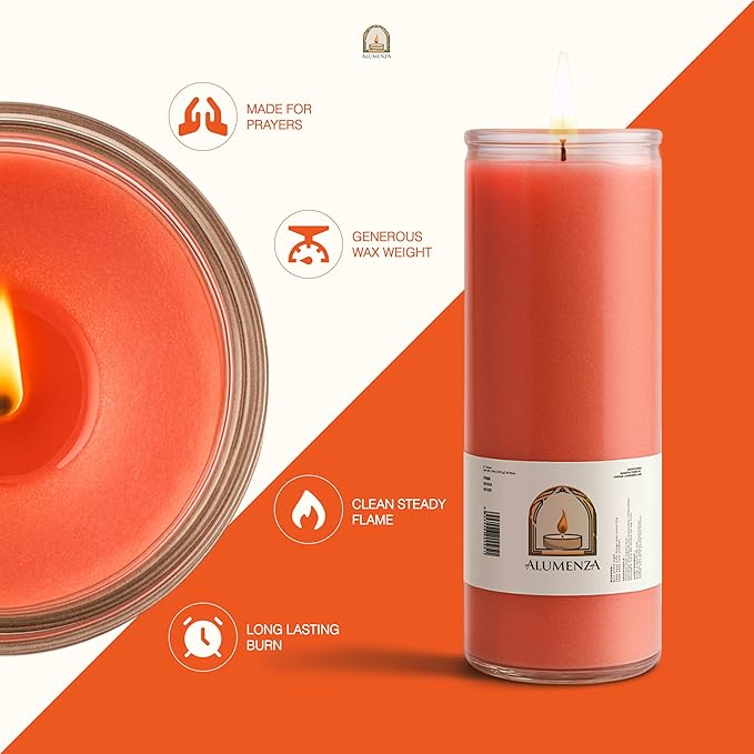 3 Pack Pink 7 Day Candles in Glass Jar – Paraffin Wax, Clean Burning Unscented | Large & Tall Devotional Prayer Pillar Candles for Home, Memorial, Spells, Long Lasting