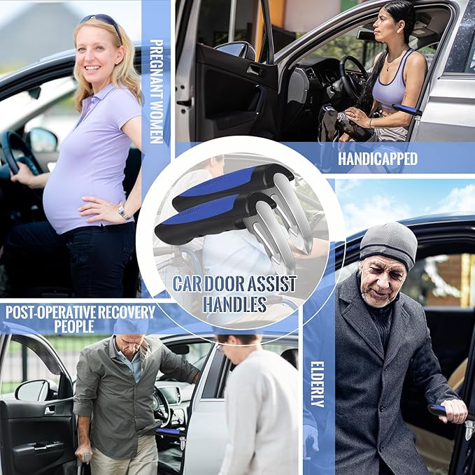 Car Door Handle for Elderly Car Handle Assist Support, Portable Auto Grab Handles for Handicap Seniors