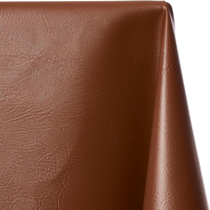 Ottertex Vinyl Fabric Faux Leather Pleather Upholstery 54" Wide by The Yard (10 Yard, Chestnut)