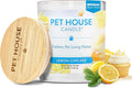 Pet House Candles, Clean Long-Lasting Pet Odor Candles for Home, Plant-Based, 60 Hour Burn Time - Lemon Cupcake, 9 oz