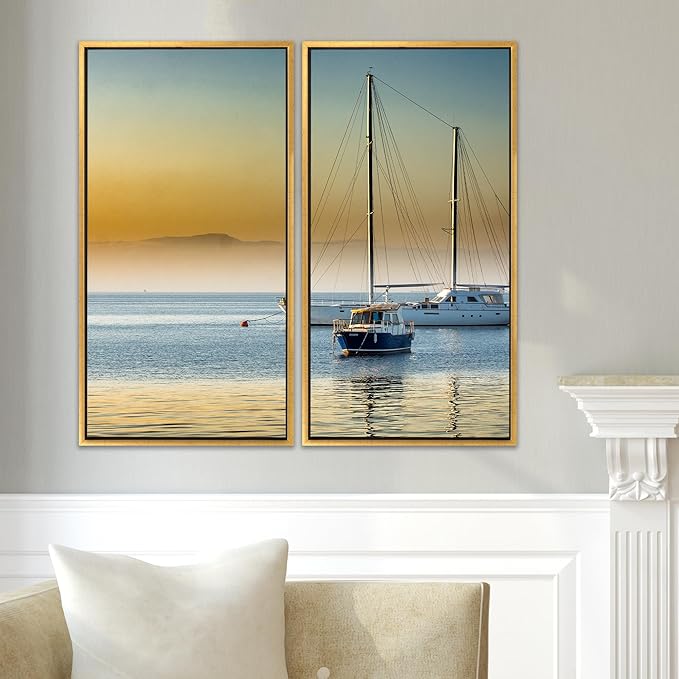 Pixy Canvas Floater Frame, Rustic Gold, 9 x 12 inches, 1.5 inch Deep, Picture Frame for Canvas Paintings, Wall Art, Home Decor, Artwork