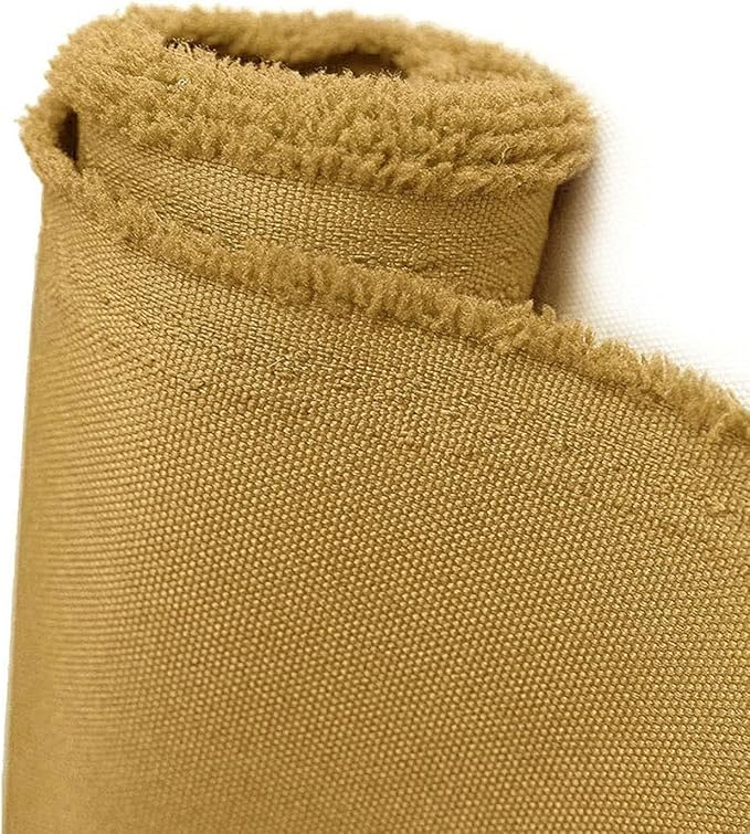 Foreate Waterproof Canvas Fabric by The Yard 600D Upholstery Fabric for Chairs 58" Wide Indoor Outdoor Water Resistant Canvas Polyester Material Sewing DIY Cloth, 10 Yards Light Brown