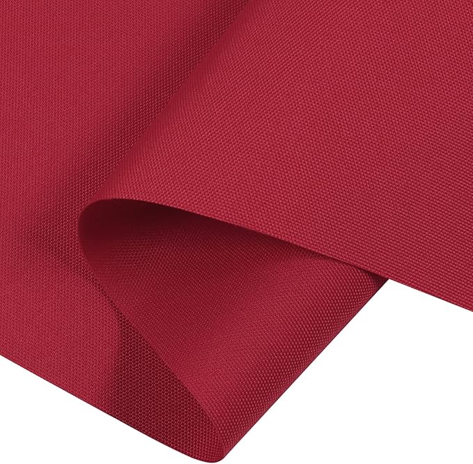 Soft Waterproof Canvas Fabric PU Backing, 600 Denier Ripstop UV Protection 48 x 60 Inch Canvas Cordura Fabric for Outdoor/Indoor, DIY Crafts, Bags, Awning, Marine, Furniture Cover(Red)