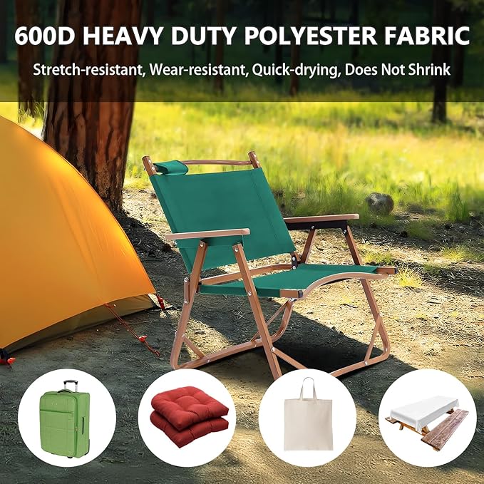 Waterproof Canvas Fabric by The Yard 58inch 600D Upholstery Material Polyester Fabric Outdoor Water Resistant Fabric for Sewing Chair Patio Cushion Purse Bag Interior, Pre Cut 5 Yard Teal