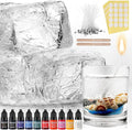 Heigble 9.9 lb Gel Candle Wax Making Clear Handmade High Density Jelly Candle Wax with Wick and Stickers with Dye for DIY Making Kit