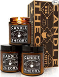 Scented Candle Gift Set with Crackling Wood Wicks 3, 4oz Candles, Misty Falls, Alpine Spruce, Spring Meadow - Designed for Both Men Women, Man Cave Decor Wood Wicks Candle Candles for Home