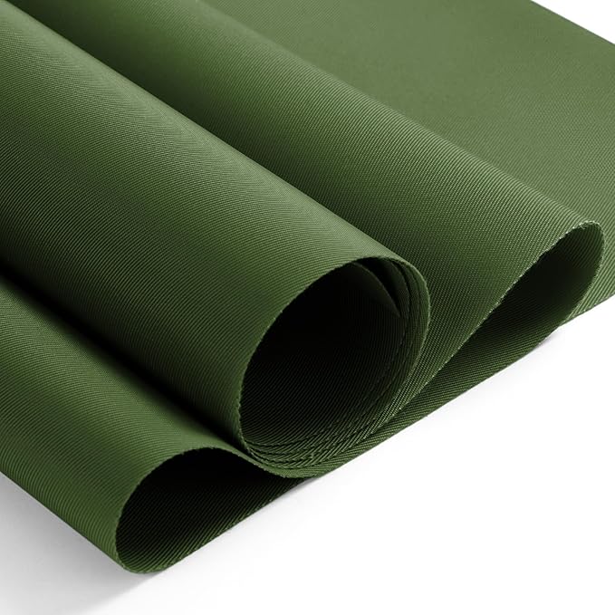 Nylon Fabric, 58" W 420D Waterproof Fabric 5 Yard Ripstop Nylon Material Outdoor Upholstery Twill Sewing Material for Patio Chair, Cushion, Purse, Tote Bag, Tent, Tarp Cover, DIY Project Retro Green