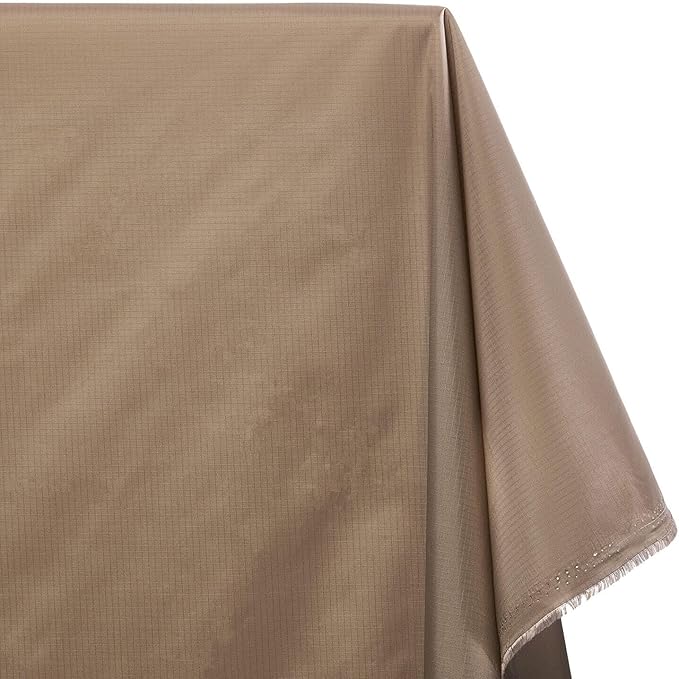 Ottertex Nylon Ripstop Fabric PU Coated 70 Denier 1.9oz 62/63" Wide Waterproof Tent Water Repellent Dustproof Airtight Inflatable Flag Tarp Cover Excellent Fabric for Kites (10 Yard, Khaki)