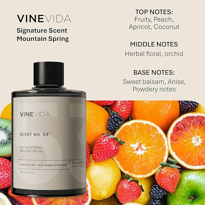 VINEVIDA [16oz] Mountain Spring Fragrance Oil for Candle Making and Soap Making - Premium Candle Scents for Soy Candles