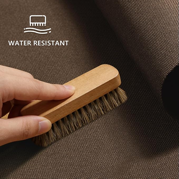 Waterproof Canvas Fabric by The Yard 58inch 600D Upholstery Material Polyester Fabric Outdoor Water Resistant Fabric for Sewing Chair Patio Cushion Purse Bag Interior, Pre Cut 5 Yard Brown