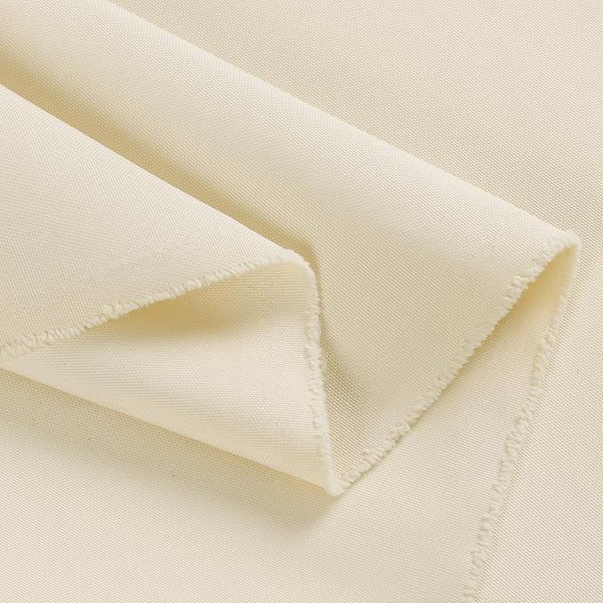 1200D Thicken Waterproof Canvas Fabric by The Yard 58" W Water-Resistant Polyester Fabric Heavy Duty Outdoor Upholstery Material for Chair Patio Cushion Furniture Cover Sewing DIY, 5 Yards Ivory