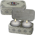 Nickel Travel Size Candlesticks with Cover Inlaid with Choshen Stones 1.2 * 3.5 Inch Jewish Shabbat Metal Travel Candle Holders