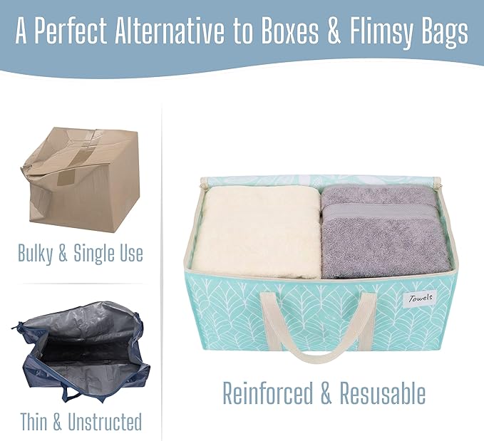VENO 6 Pack Heavy Duty Moving Bags, Extra Large Storage Bags with Reinforced Handles & Strong Zippers, Foldable & Reusable Moving Box Alternative for Clothes & Dorm Storage