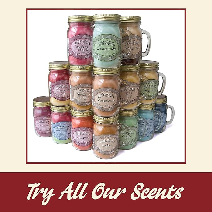 Our Own Candle Company Black Raspberry Vanilla Scented Mason Jar Candle, 100 Hour Burn Time, 13 Ounces