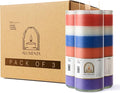 3 Pack 7 Color 7 Day Candles in Glass Jar – Paraffin Wax, Clean Burning Unscented | Large & Tall Devotional Prayer Pillar Candles for Home, Memorial, Spells, Long Lasting