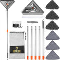 85" Wall Mop Cleaner with Long Handle and Stainless Steel Hook - 180° Rotating Wall Cleaner - Duster Tool for Walls, Multifunctional Scrapper, Ceiling, Windows and Floor with Extension Poles