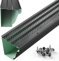 5" Gutter Guards Leaf Protection, Domestic Aluminum Gutter Covers 5 Inch (Sample, Black)
