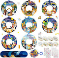 Hollowfly 48 Sets Nativity Crafts Kits Religious Jesus DIY Wreath Signs Hanging Ornaments Make Your Own Nativity Scene Sticker Craft for Holy Night Christian Easter Party Favors Activities