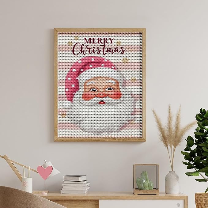 AIVKIEJK Diamond Painting Kits for Adults - Merry Christmas Santa Painting DIY 5D Full Drill Diamond Dots Paintings with Diamonds Gem Art and Crafts Home Decor 16"x20"