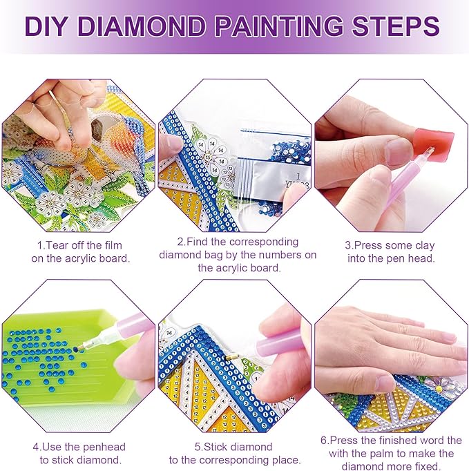 DoxQcs 5D Diamond Art Painting Greeting Cards Kit, DIY Cards for Blessings Congratulations Gifts, Greeting Card Set for Birthday Thanksgiving Day Christmas Halloween-2PCS-Easter