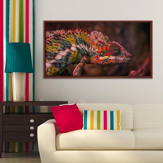 Pixy Canvas Floater Frame 18x48 for 3/4 (0.75) inch Deep Canvas Paintings/Canvas Prints/Wood Canvas Panels/Wall Art/Wall Decor/Home Decor/Artwork (Red Cherry, 18 x 48 inch, Landscape)