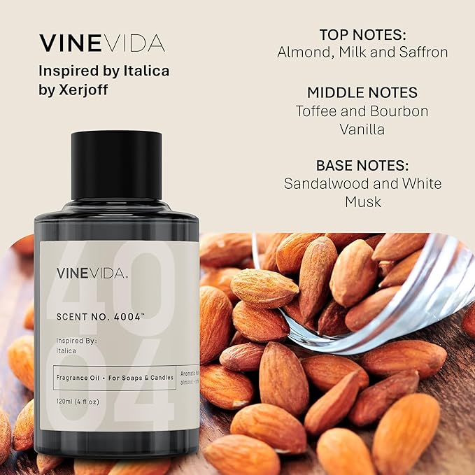 VINEVIDA [120mL] Italica Fragrance Oil for Candle Making - Natural Candle Oil Scents - Soap Making Essential Oil - Made in USA