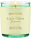 M&SENSE Sage Citrus Vegan Soy Candles, Non Toxic 10oz 42-Hour Long Burning, Winter Aromatherapy Candle for Home Air Purifying, Housewarming New Year Gifts