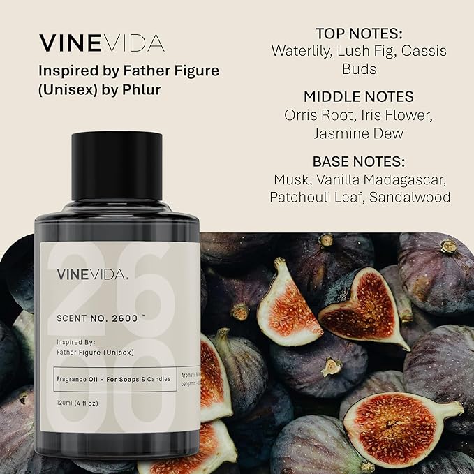 VINEVIDA [10mL] Father Figure (Unisex) Fragrance Oil for Candle Making - Natural Candle Oil Scents - Soap Making Essential Oil - Made in USA