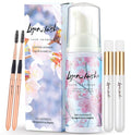 Lyon Lash Eyelash Extension Cleanser 150ml with Cleansing Brush, Foam Shampoo/Lash Bath, Gentle Formula for Sensitive people, To Remove Eye Makeup Oil & Dust & Mascara, For Professional and Home Use
