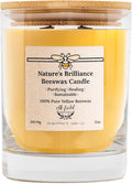 100% Pure Colorado Beeswax Candle | 1 Ingredient, Handpoured in Golden, CO - Natural Honey Scent, Non Toxic, Organic, Glass Jar, Two Cotton Wicks, 80 Hour, 12oz