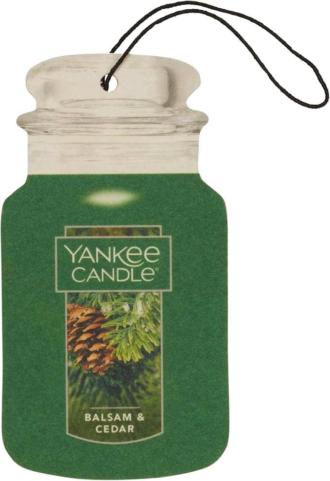 Yankee Candle Paper Car Jar, Balsam & Cedar (Pack of 6)