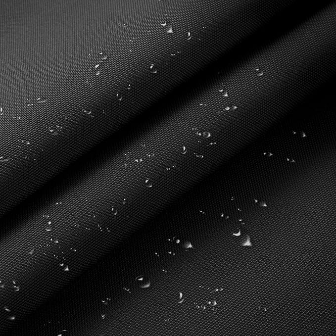 1200D Thicken Waterproof Canvas Fabric by The Yard 58" W Water-Resistant Polyester Fabric Heavy Duty Outdoor Upholstery Material for Chair Patio Cushion Furniture Cover Sewing DIY, 2 Yards Black