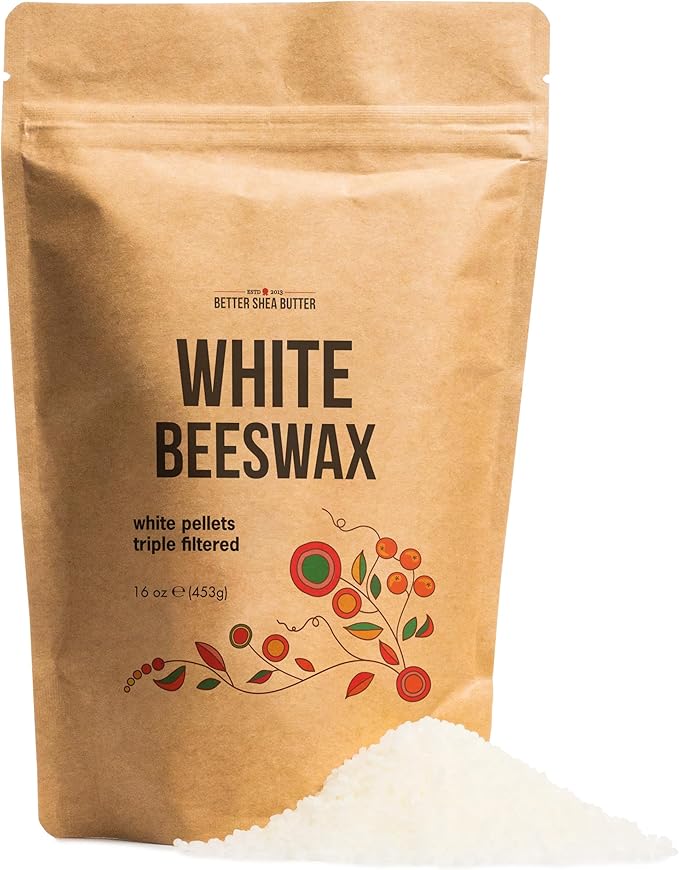 White Beeswax Pellets for Skin and Candle Making | Skin and Hair Beeswax for DIY | Moisturize and Protect Skin and Hair | Easy to Measure and Melt Beeswax Pastilles | 1 LB (16 oz)