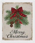 AIVKIEJK Diamond Painting Kits for Adults - Merry Christmas Holly, Pine Cones & Red Plaid Bow Painting DIY 5D Full Drill Diamond Dots Paintings with Diamonds Gem Art and Crafts Home Decor 16"x20"