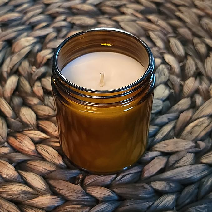 Arctic Wicks Scented Coconut Beeswax Candles | Coconut Beeswax Non Toxic Candle 9oz Amber | Farmhouse Candles Non-Toxic Clean Burn 100% USDA Certified Biobased (Ocean Breeze)
