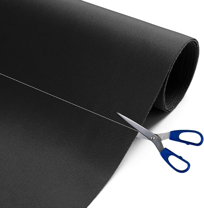 Nylon Fabric, 58"W 420D Waterproof Fabric 15 Yard Ripstop Nylon Material Outdoor Upholstery Twill Sewing Material for Patio Chair, Lining, Cushion, Purse, Tote Bag, Tent, Tarp Cover, DIY Project Black