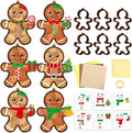 Qyeahkj 36 Set Christmas Gingerbread Suncatchers Crafts for DIY Winter Gingerbread Man Window Tissue Paper Craft Kit Hanging Decor for Xmas Holiday Home Activity Art Project Birthday Party Favor