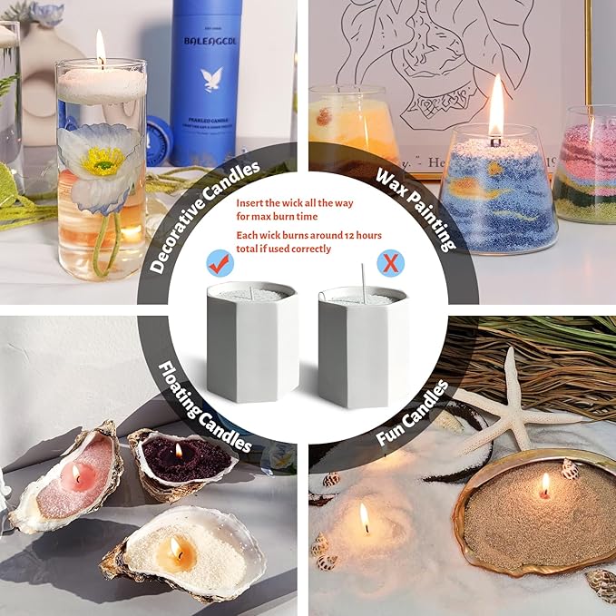 Whisky Scented White Pearled Candle 18oz Luxury Sand Candle Granulated Wax - 30 Cotton Wicks – Wax for Candle Making Decorative Candles Smooth and Clean Burning Lasts up to 120 Hours