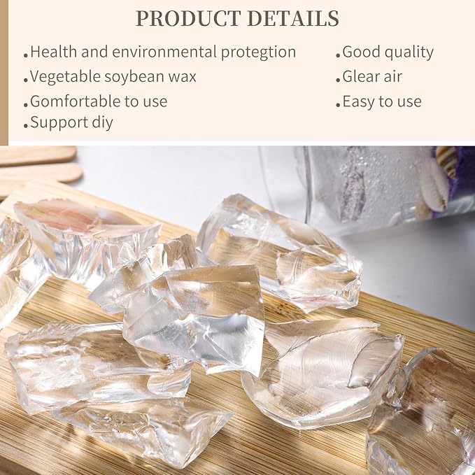 4.4 lb Clear Gel Wax for Candle Making, High Density Transparent Jelly Wax Kit with 100 Wicks, 100 Stickers, 10 Color Dyes, Wick Holder, DIY Candle Making Supplies for Beginners, Home Decor, Gifts