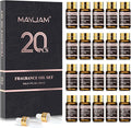 MAYJAM Fragrance Oil Gift Set, Top 20 Essential Oils Variety Pack for Diffusers for Home, Long Lasting Scented Oils for Soap Candle Making - 5ml/0.17fl.oz