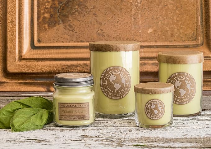 ECO CANDLE CO. Recycled Candle, Pumpkin Pecan, 18 oz. Double Wick - Scents of Pumpkin, Pecans, & Maple Syrup - 100% Soy Wax, No Lead, Kraft Paper Label & Lid, Hand Poured, Midwest Grown Soybeans
