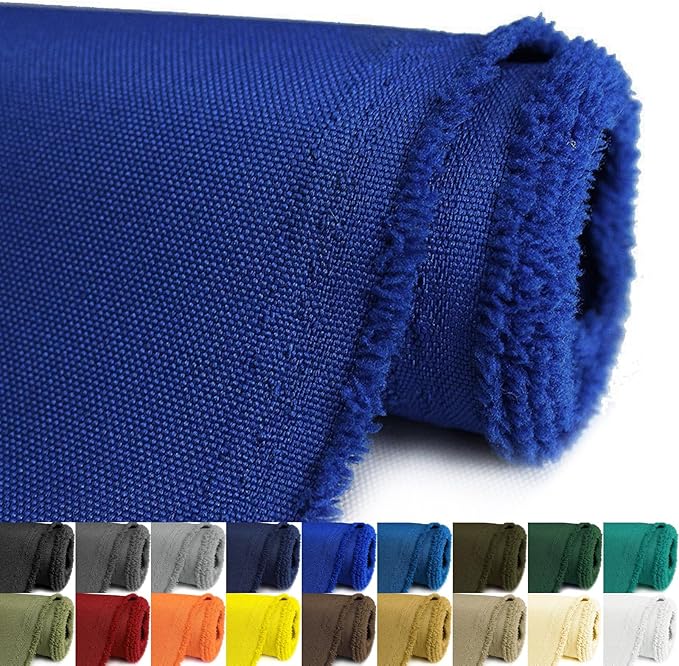 Waterproof Canvas Fabric by The Yard 58inch 600D Upholstery Material Polyester Fabric Outdoor Water Resistant Fabric for Sewing Chair Patio Cushion Purse Bag Interior, 6 Yard Royal Blue