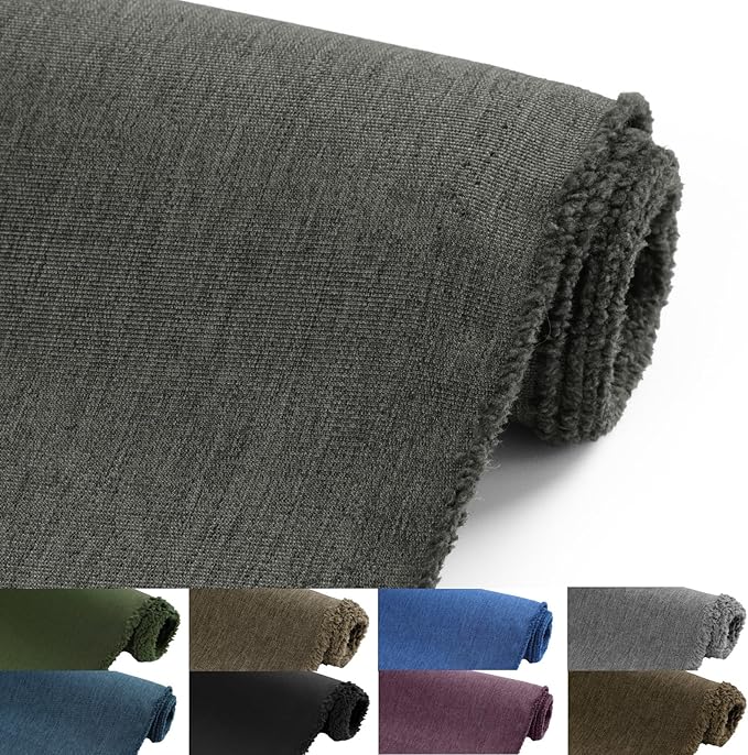 Waterproof Canvas Fabric by The Yard, 58inch 600D Upholstery Fabric Polyester Material Outdoor Water Resistant Material for Sewing Chair Patio Cushion Bag Sofa Seat Repair, 5 Yard Dark Gray