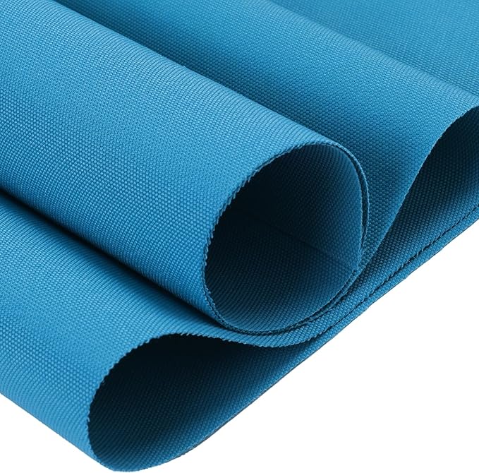 Thickened Waterproof Canvas Fabric by The Yard, 1200D 58" W Outdoor Upholstery Material Heavy Duty Fabric Water Resistant Sewing Material for Chair Patio Cushion Purse Bag, 1 Yard Sky Blue