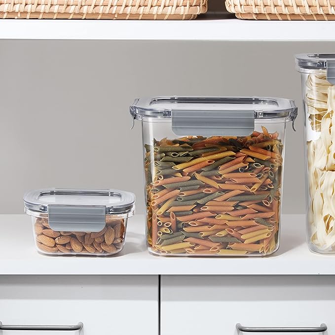 Oggi Clarity Leak-Proof Airtight Food Storage Container - Ultra clear, BPA free, Sealable Container with Lid, Ideal for kitchen storage, Kitchen Organization, Perfect Meal Prep Containers. 86oz/2.5lt