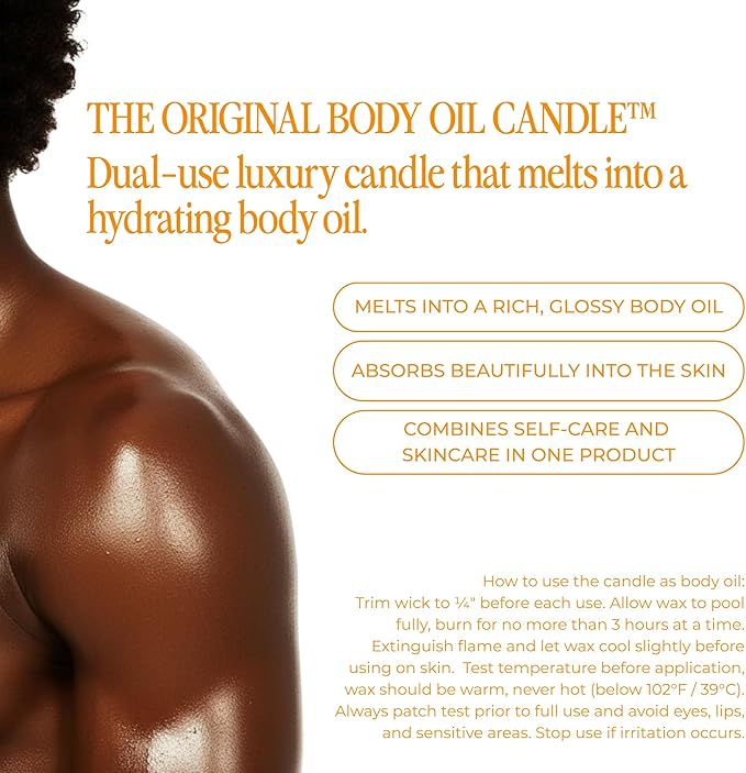 Body Oil Massage Candle | Melts into Skin Softening Warm Massage Oil - Natural Wood Wick - Soy & Coconut Wax - Grapefruit & Key Lime with Citrus Notes - Self Care Gift (Sunset 9oz)