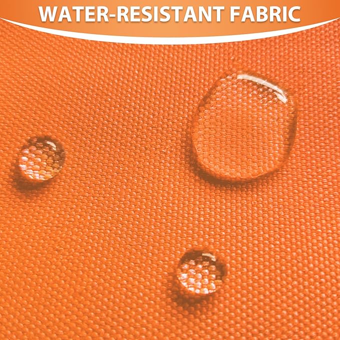 Waterproof Canvas Fabric by The Yard 58inch 600D Upholstery Material Polyester Fabric Outdoor Water Resistant Fabric for Sewing Chair Patio Cushion Purse Bag Interior, 12 Yard Orange
