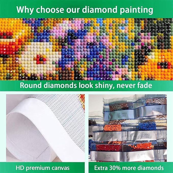 cviokrdu Christmas Diamond Art Kits for Adults, Gnome Diamond Painting Kits for Adults, Christmas Round 5D Gem Painting Kit Arts for DIY Crafts Gift Home Wall Decor 14x14inch